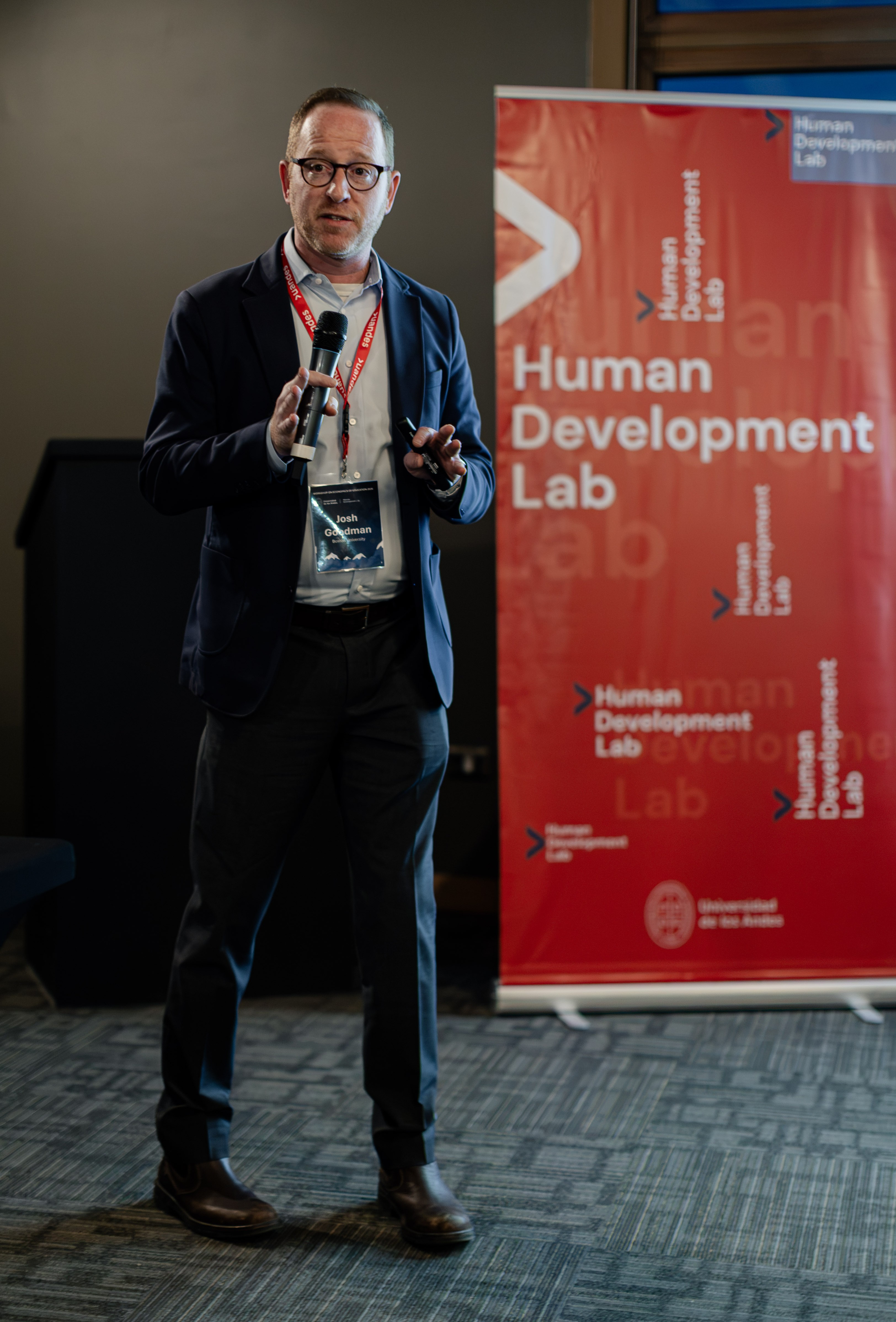 Joshua Goodman presenting at the 2026 Workshop on the Economics of Education