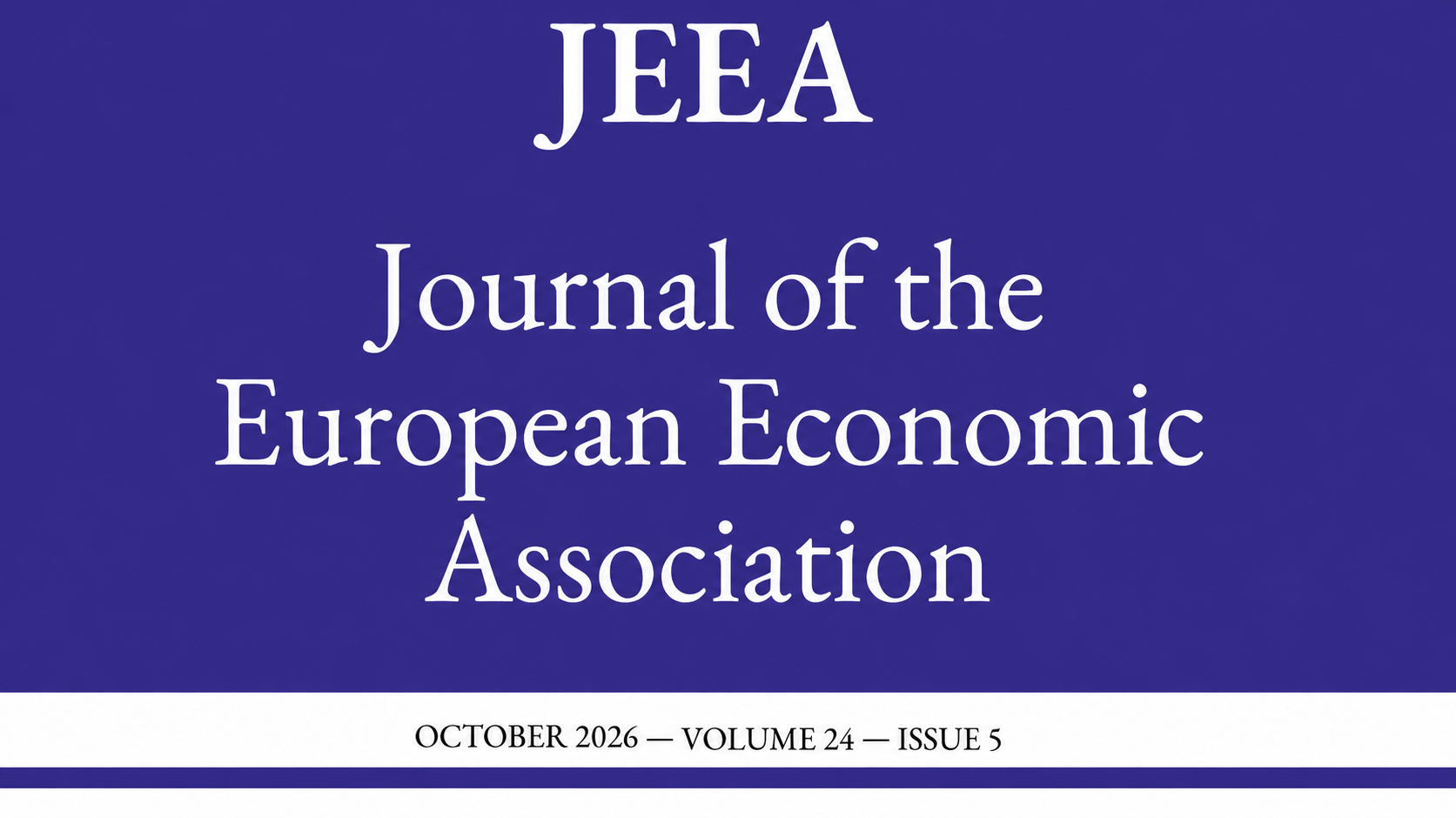 Juan Pedro Ronconi’s “Nation-Building Through Military Service” Now in Print in the Journal of the European Economic Association